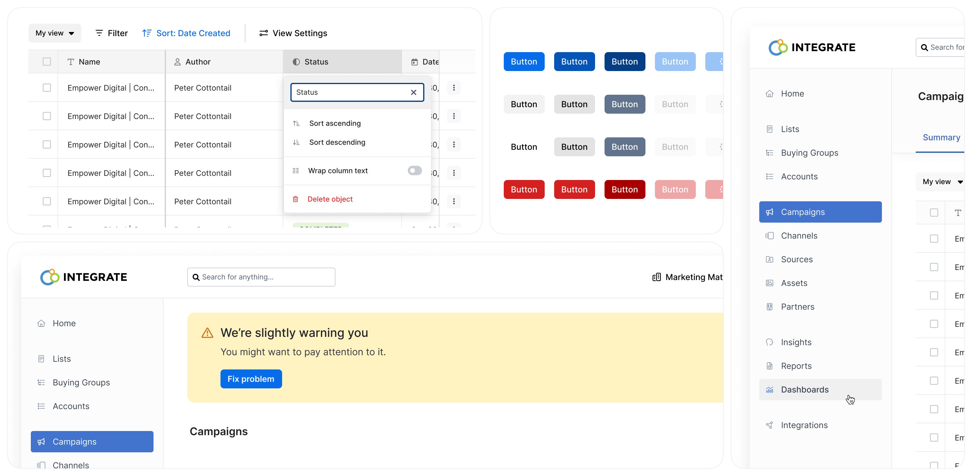 Intetgrate design system components